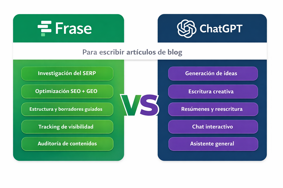 Frase vs ChatGPT: Comparacion rapida